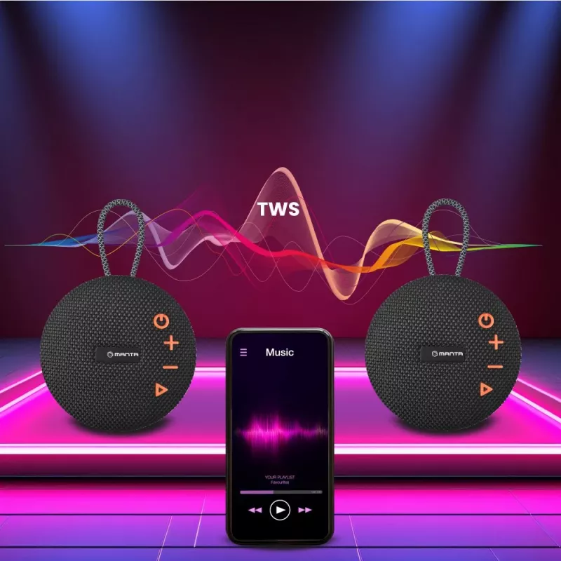 Altavoz portátil Manta SPK02GO, Negro