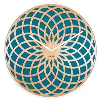 Reloj NeXtime 3149tq Sun Large, Ø50 cm, pared, turquesa