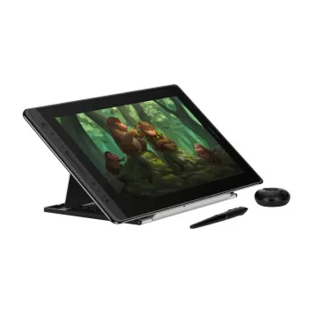Tableta gráfica HUION Kamvas Pro 16 – 15,6 pulgadas IPS, 1920×1080, superficie de trabajo de 344,2×193,6 mm, 8192 niveles de presión, USB con cable