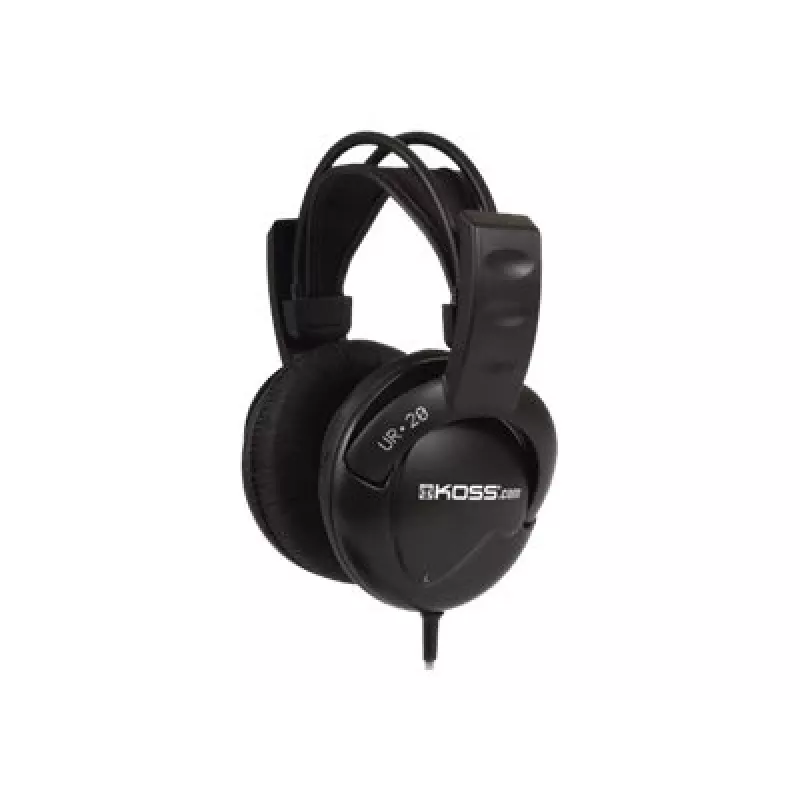 Koss | UR20 | Auriculares estilo DJ | Con cable | On-Ear | Cancelación de ruido | Negro