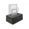 DeLOCK - base de acoplamiento para HDD con 2 bahías - SATA 6Gb/s - 6 Gbit/s - USB 3.1 (Gen 2) - negro (63957)