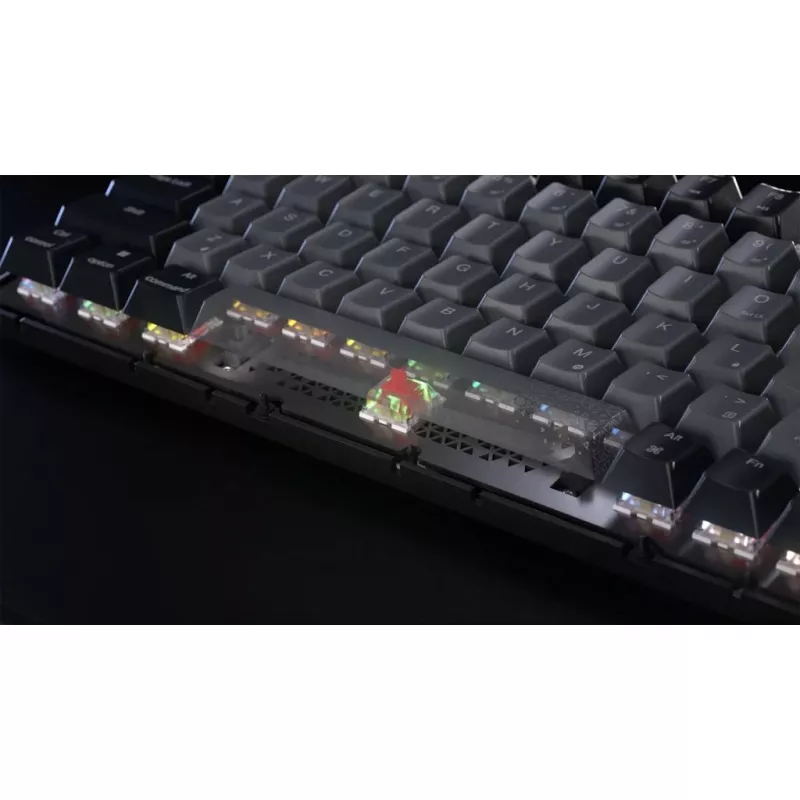 Teclado gaming inalámbrico Corsair K65 Plus Wireless 75% RGB, MLX Red - Negro, gris