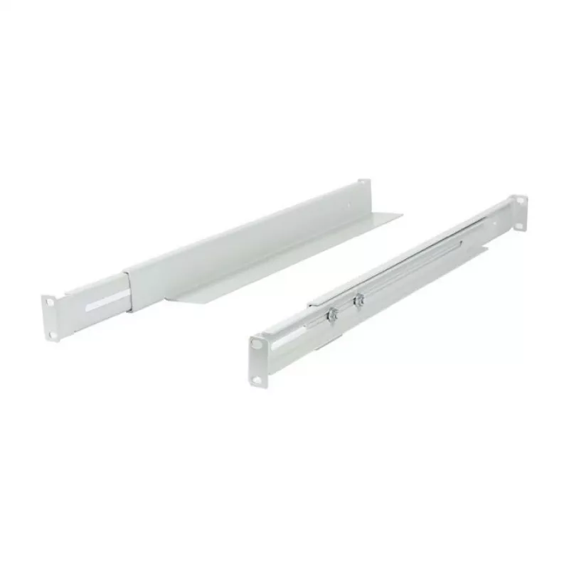 Guía de perfil en L de montaje ALLNET longitud ajustable 502–849 mm gris claro, par