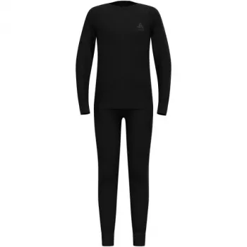 Odlo Set largo MERINO 200 KIDS Conjunto de ropa interior infantil, talla 116 cm, negro