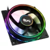 Cryorig Crona S CR-XRS3 PWM ARGB ventilador de caja (3 uds.), 120 mm, negro