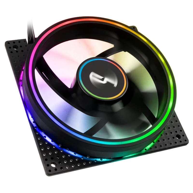 Cryorig Crona S CR-XRS3 PWM ARGB ventilador de caja (3 uds.), 120 mm, negro