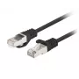 Latiguillo de red Lanberg Cat.6 F/UTP 0,5 m negro probado Fluke pack de 10 (F/UTP, CAT6, 0,50 m), cable de red