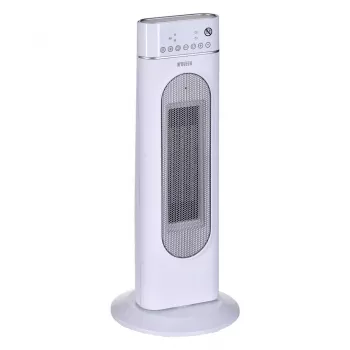 Calefactor cerámico eléctrico NOVEEN PTC3000, 2000 W (1200 W mín.), indicador LED, temporizador, mando a distancia, oscilación, blanco
