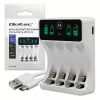 Cargador de baterías QOLTEC 50848 para pilas NiMH AAA (R03) y AA (R6) con pantalla LCD