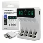 Cargador de baterías QOLTEC 50848 para pilas NiMH AAA (R03) y AA (R6) con pantalla LCD
