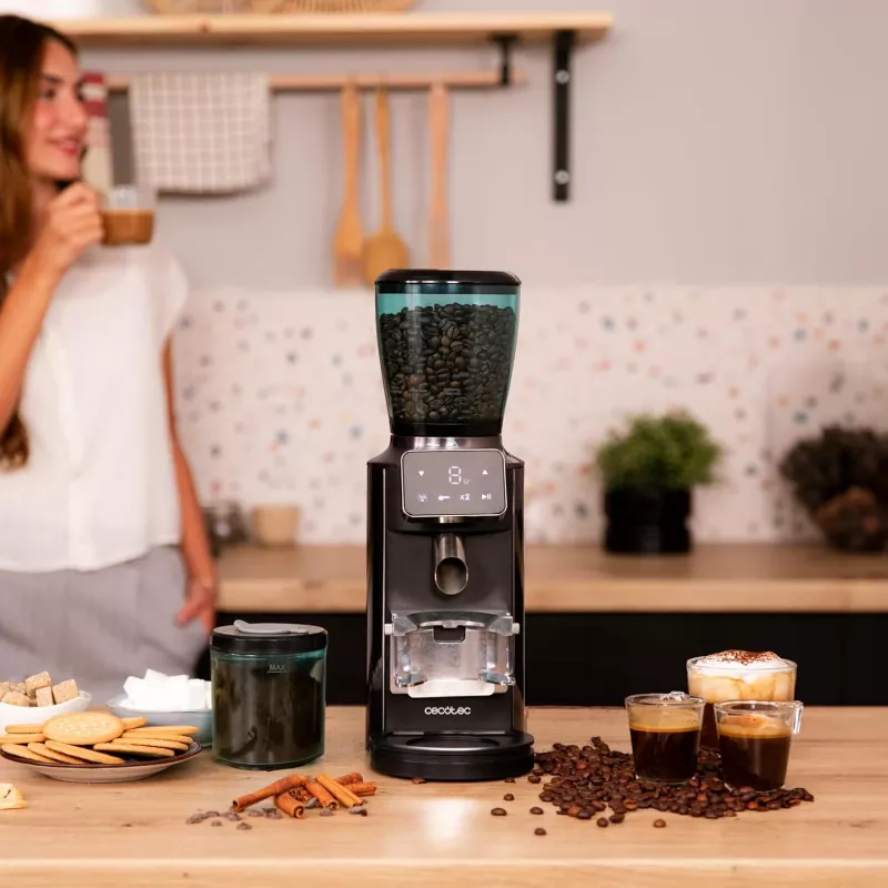Cecotec SteelMill Touch molinillo de café eléctrico de muelas, 200 W, 300 g