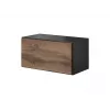 Conjunto de muebles de salón Cama ROCO 10 (2xRO3 + RO6) antracita/roble wotan