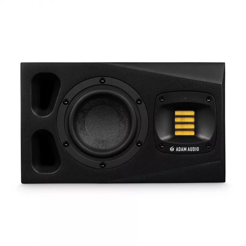 Monitores de estudio ADAM AUDIO A4V negro, 2 vías, 90 W RMS, woofer de 4 pulgadas, pantalla LED, montaje en rack