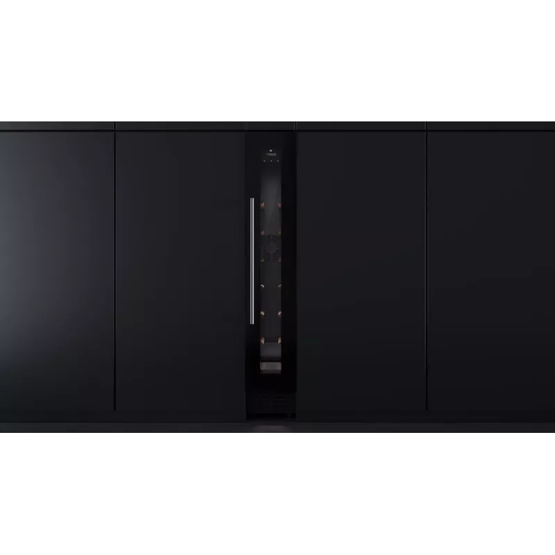 Enfriador de vino termoeléctrico Teka RVU 10008 GBK integrable negro 8 botellas