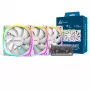 Ventilador de caja Montech AX120 120mm PWM ARGB, pack de 3, Blanco