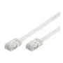 Cable plano CAT-5e Wentronic Goobay, U/UTP, blanco, 3 m - mezcla de cobre CCA (93360)