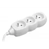 Alargador de corriente TRACER PowerCord 1,5 m 3 tomas blanco