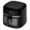 Adler AD 6318 freidora de aire, 8 l, 2500 W, pantalla LCD, 9 programas, negra