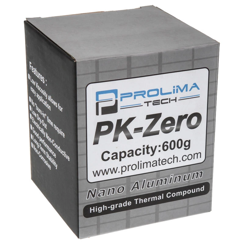 Pasta térmica PROLIMATECH PK-Zero, conductividad térmica 8 W/m·K, peso 600 g