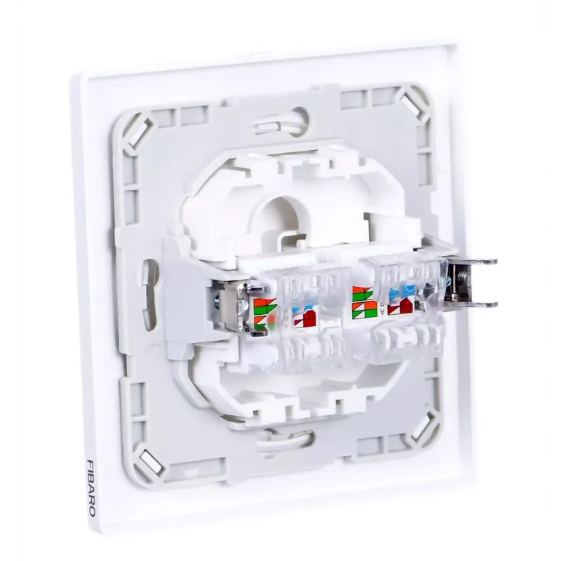 Toma de corriente Fibaro Walli N 2 x RJ-45 blanca