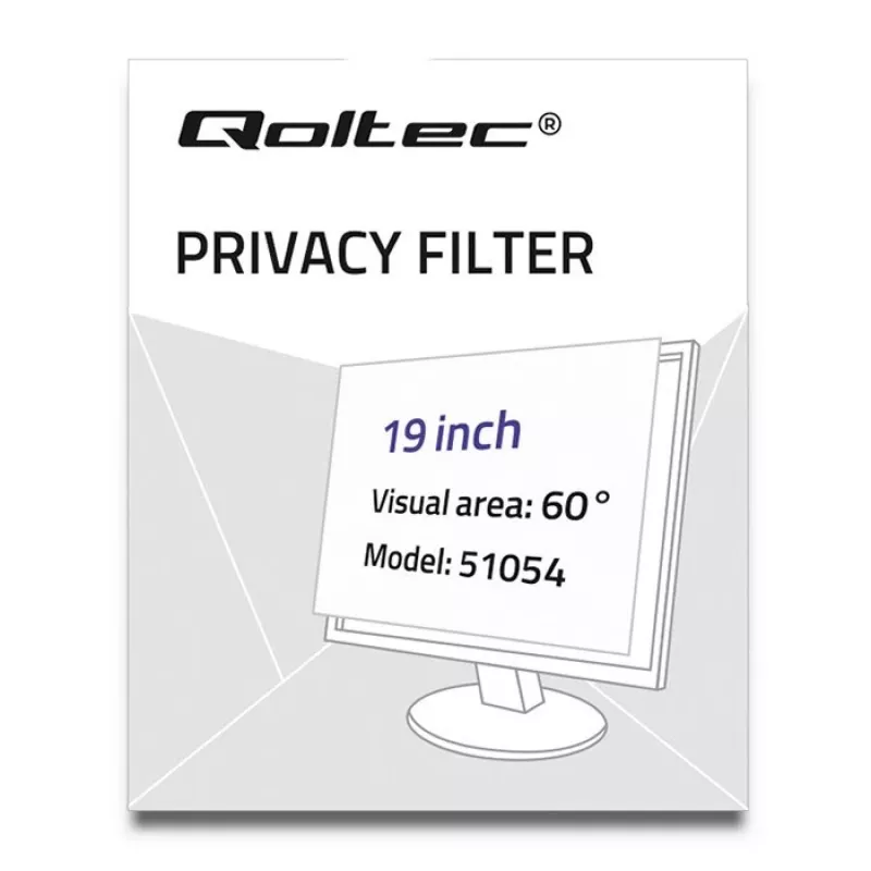 Qoltec 51054 Filtro de privacidad 48,3 cm (19) portátil