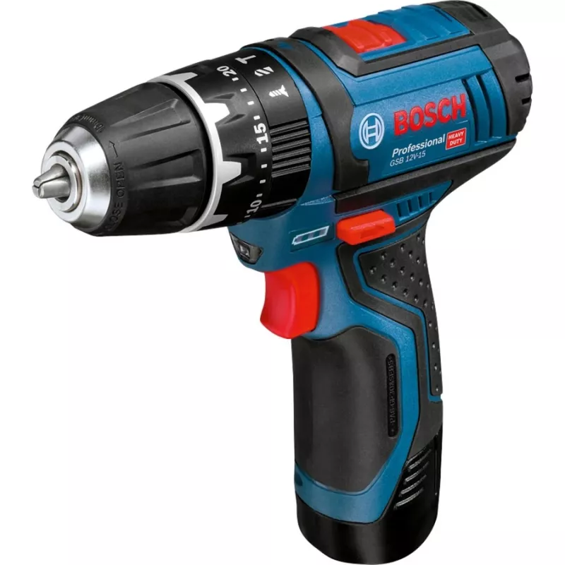 Bosch GSB 12V-15 Professional 1300 RPM Negro, Azul