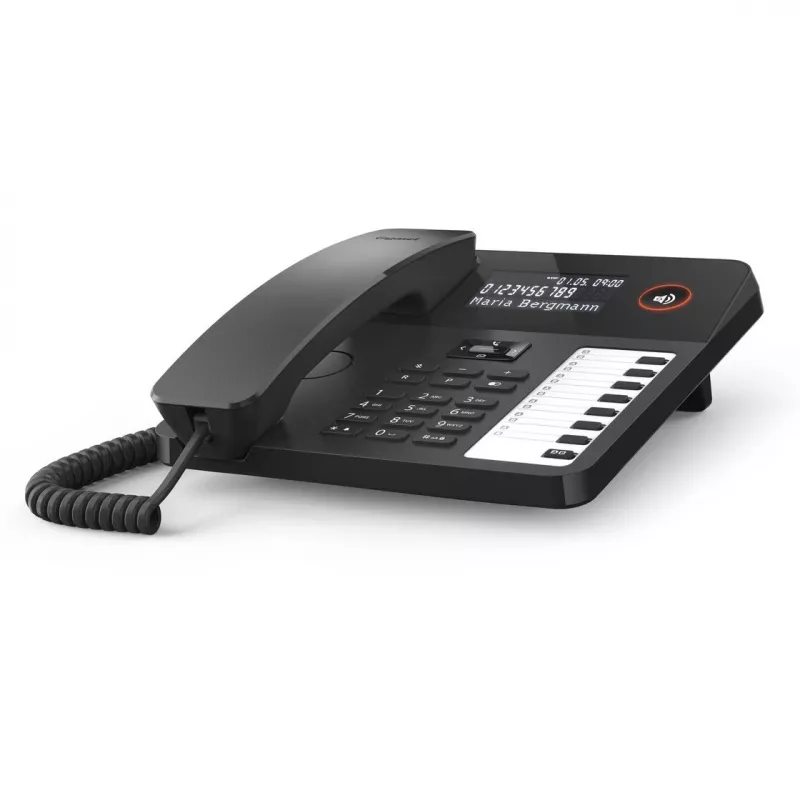 Teléfono analógico Gigaset DESK 600 con visualización de número negro