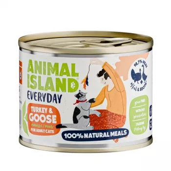 ANIMAL ISLAND Everyday pavo y ganso - comida húmeda para gatos - 200 g