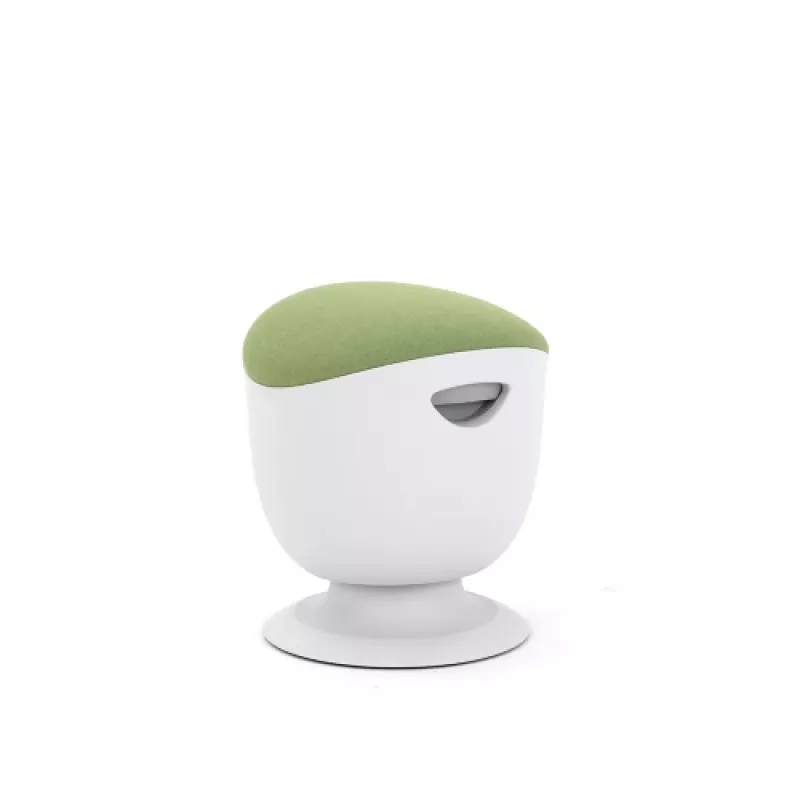 Taburete ergonómico de equilibrio Up Up Seul blanco, D42 tejido verde