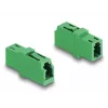 Acoplador de fibra óptica LC simplex hembra a LC simplex hembra APC verde DeLOCK 87984