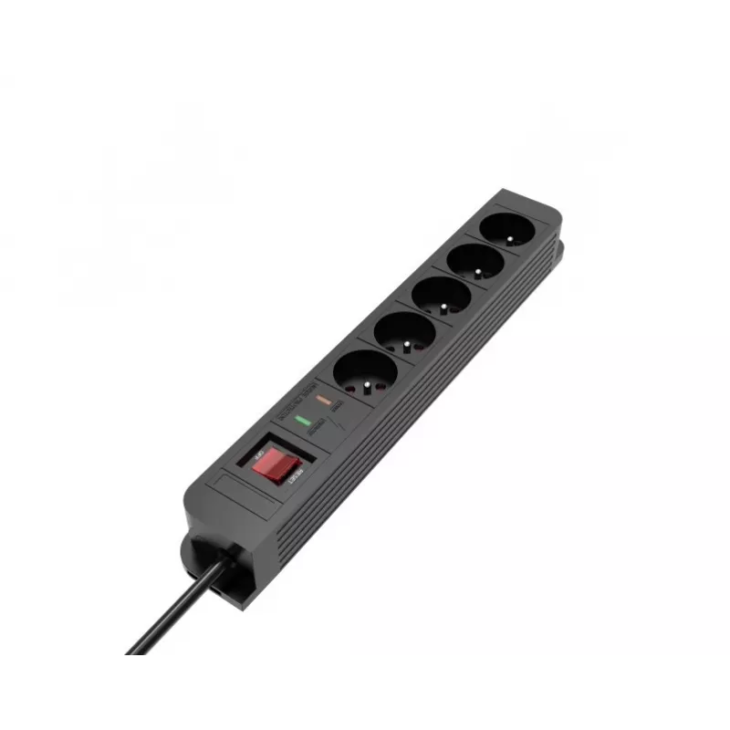 Protección contra sobretensiones TB Energy x5 — Cable de 3 m, 5 tomas, Modelo ALTBXPD05FR300B