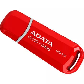 Memoria USB ADATA DashDrive UV150 64 GB, USB Type-A 3.2 Gen 1, rojo, diseño con tapa