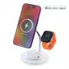 Cargador de sobremesa inalámbrico Tellur TLL151391 3en1 MagSafe carga rápida para smartphone, reloj y auriculares