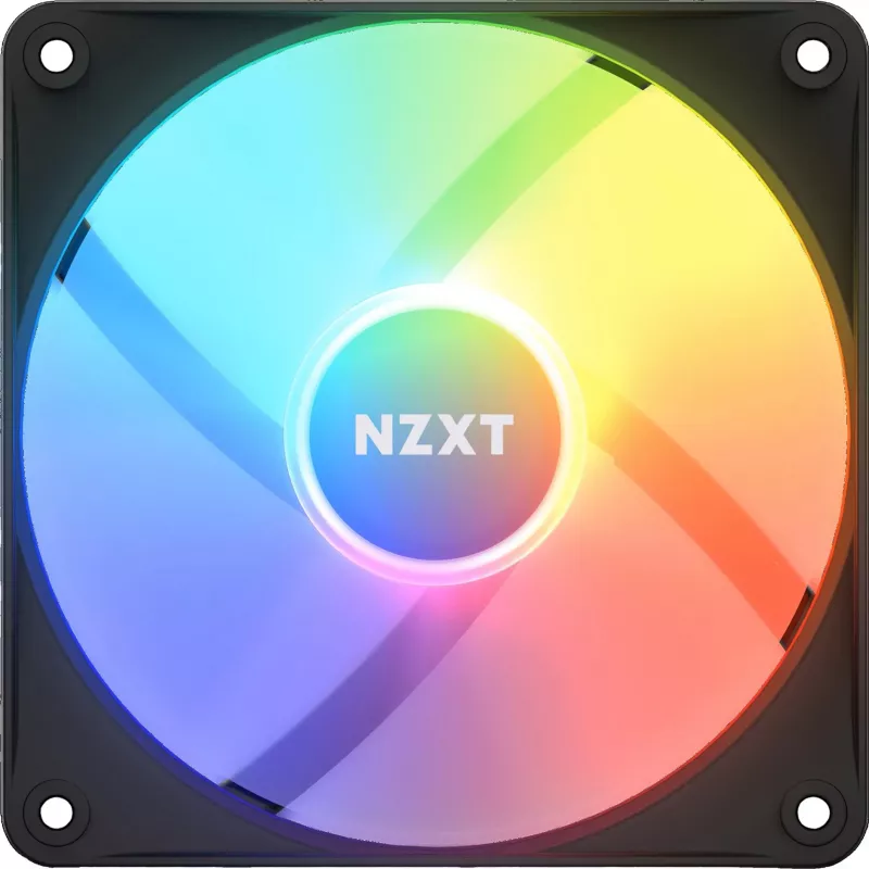 NZXT F120 RGB Core ventilador de caja de 120 mm, PWM de 4 pines, negro