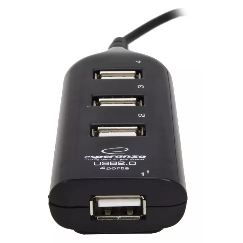 Esperanza EA116 Hub de interfaces 480 Mbit/s Negro