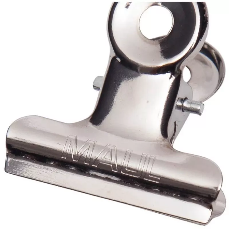 Pinza para cartas MAUL de metal, color: níquel, ancho: 30 mm, capacidad de sujeción: 10 mm, envase de autoservicio (21730-96)