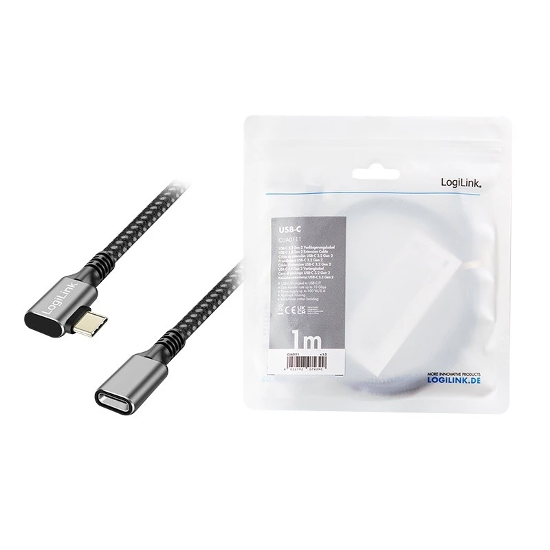 USB 3.2 Gen2 Type-C a conector hembra USB-C, PD, 1 m