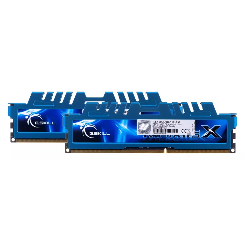 G.Skill 16GB Ripjaws X Kit de memoria de doble canal - azul (2x 8GB, DDR3 1600MHz, 1,5V, F3-1600C9D-16GXM, XMP Ready)