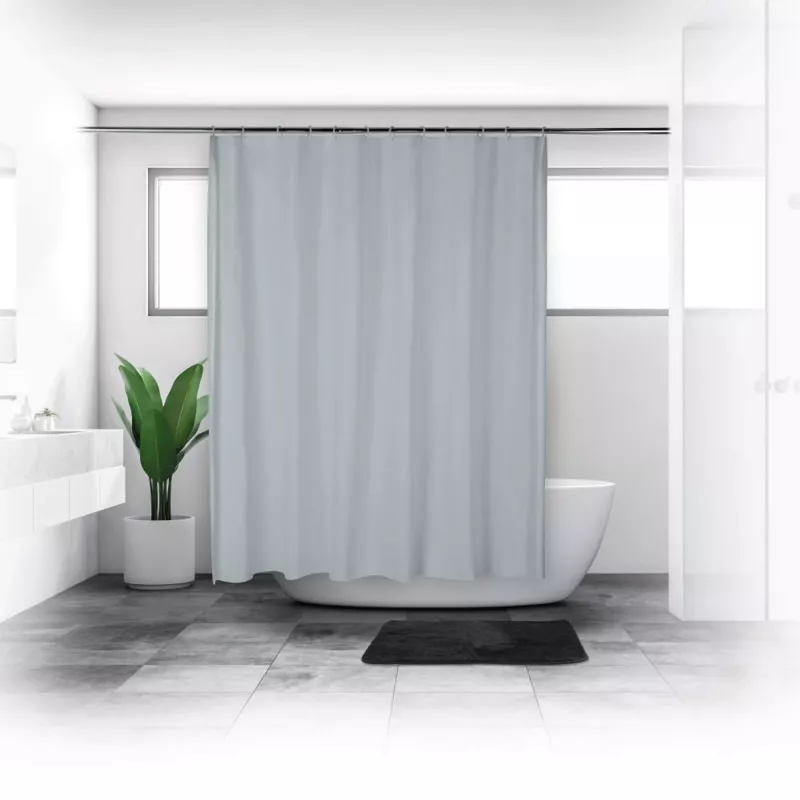 Cortina de ducha Beldray LA028268LGRYUFFEU7 Antibac gris – cortina de baño antibacteriana, tamaño estándar