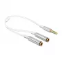Cable de audio DeLOCK 65576 0,25 m 3,5 mm 2 x 3,5 mm blanco