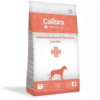 Pienso seco para perros Calibra VD Gastrointestinal Pancreas Low Fat 12 kg — perros adultos, salmón, bajo en grasa, sin gluten ni soja
