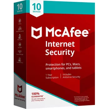 McAfee Internet Security 10 - dispositivos 1 año