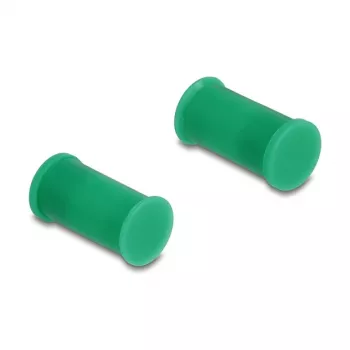 Tapa antipolvo DELOCK 60673 para conexiones DL4, silicona, verde, 14×27×14 mm, pack de 10