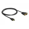 DeLOCK 85652 Adaptador de cable de vídeo 1 m HDMI tipo A (estándar) DVI negro (85652)