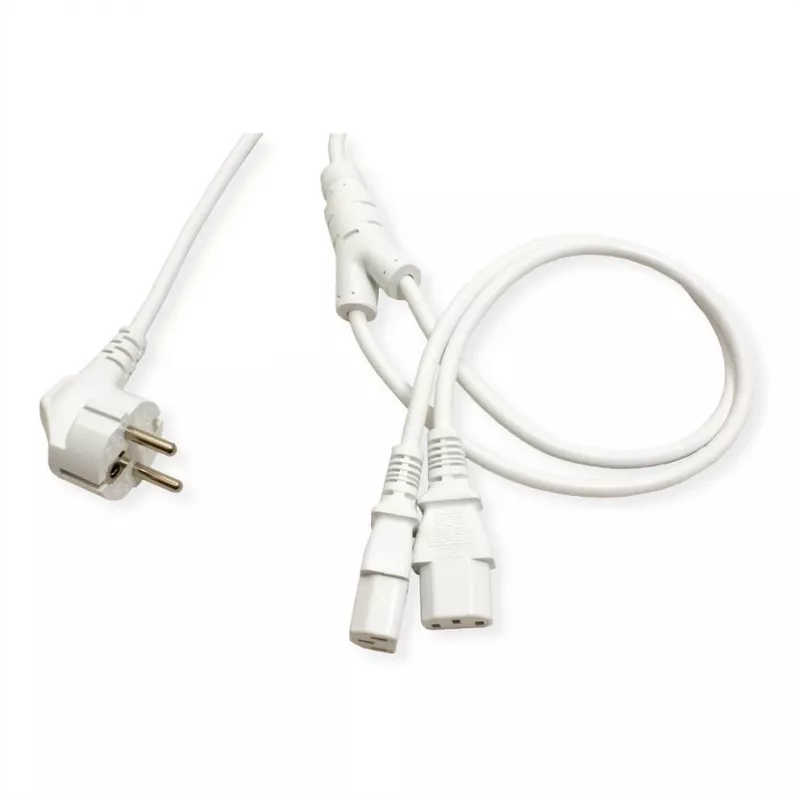 ROLINE 19.08.1023 Cable de alimentación blanco 2 m CEE7/7 IEC C13 (19.08.1023)