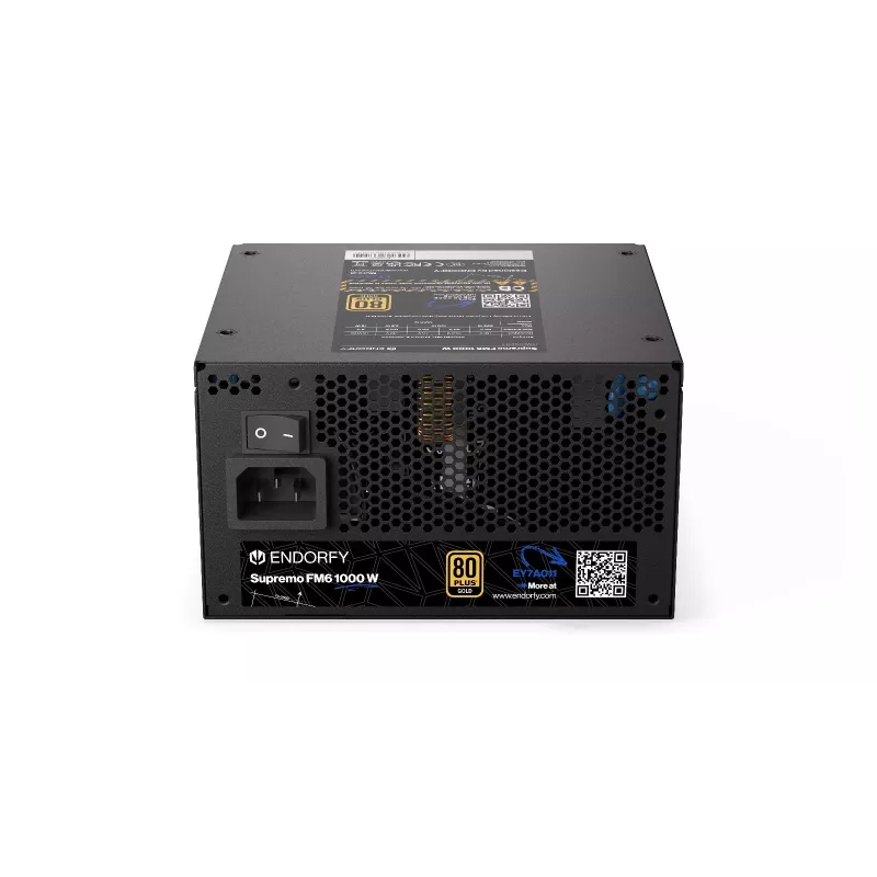 Fuente de alimentación Endorfy Supremo FM6 1000W, 80 PLUS Gold, ATX 3.1, Modular, Negro