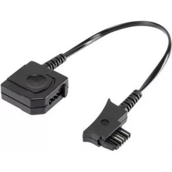 Adaptador de teléfono analógico Basetech 29229C49 — 1x conector macho TSS, 1x conector hembra TAE-N/F, 0,10 m, negro