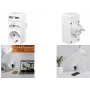 LogiLink PA0276 enchufe con salida de carga USB y protección contra sobretensiones, IP20, blanco