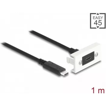 Módulo DeLOCK Easy 45 SuperSpeed USB 10 Gbps conector hembra USB Type-C a conector macho 1m