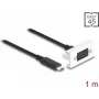 Módulo DeLOCK Easy 45 SuperSpeed USB 10 Gbps conector hembra USB Type-C a conector macho 1m